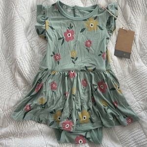 Kyte Baby Twirl Bodysuit Dress in Buttercup 18-24M NWT